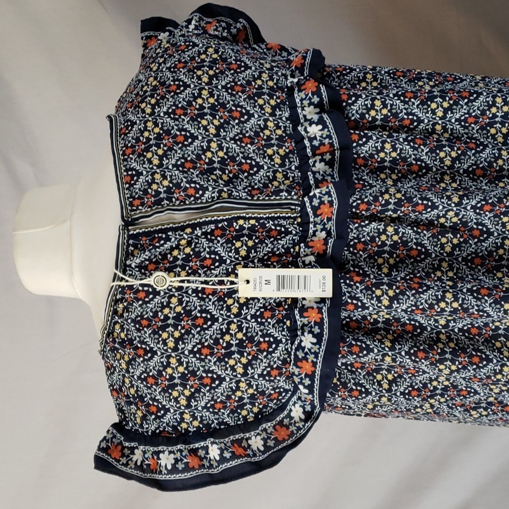 NEW Max Studio Sleeveless Printed Ruffle Dress - Picture 9 of 13